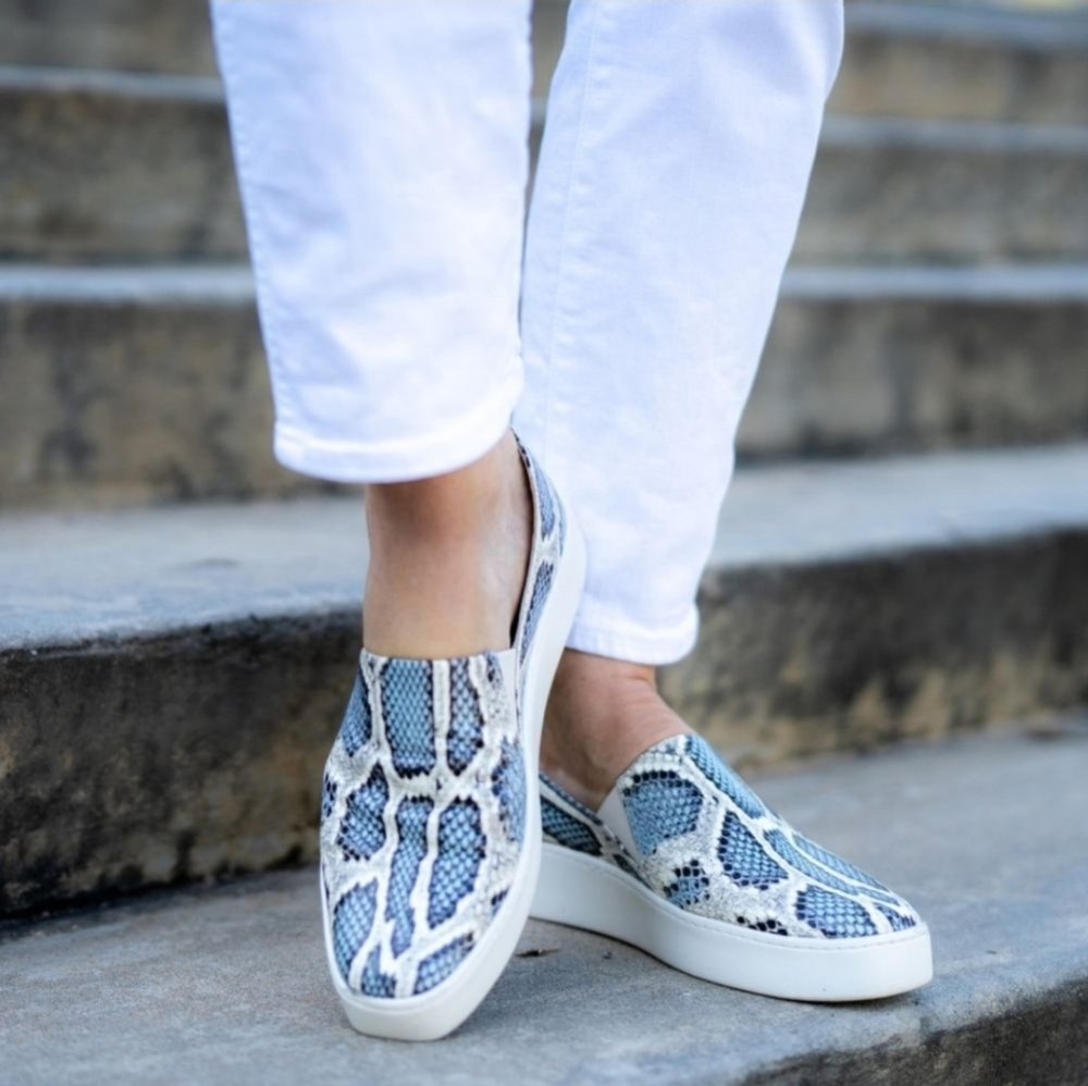 Vince Snakeskin Patterned Flats - image 1